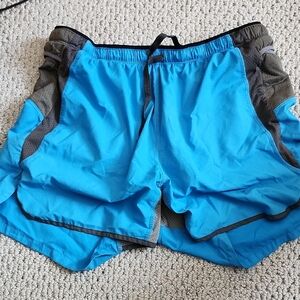 Patagonia Men's Black and Blue Shorts